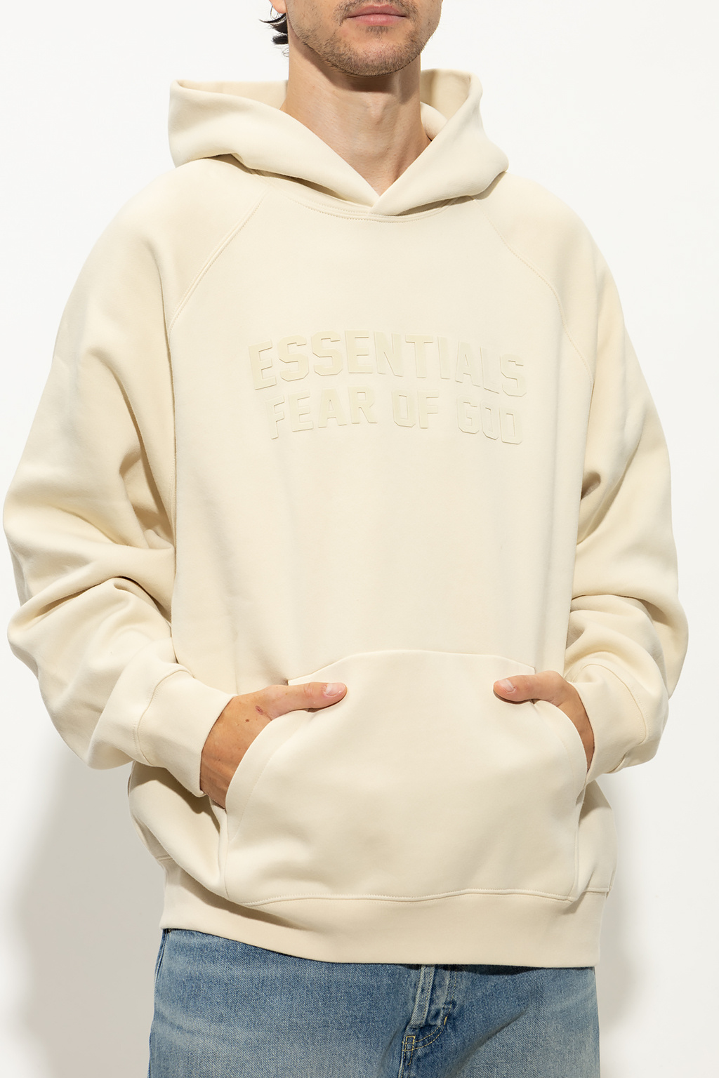 Fear of god shop essentials cream hoodie